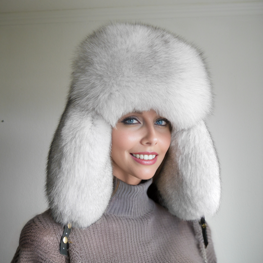 SAGA Blue fox fur ushanka