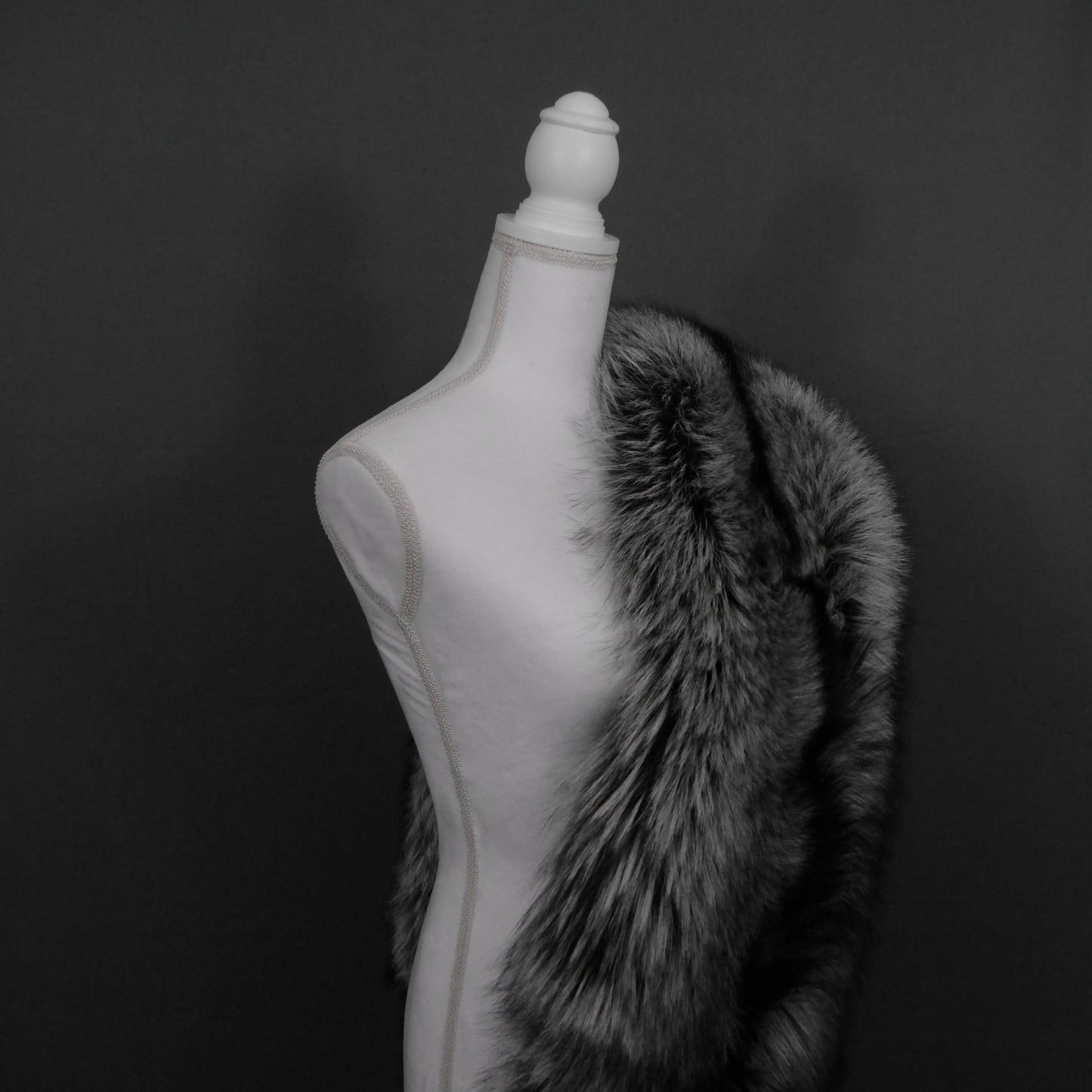 Silver fox fur stole/wrap/scarf