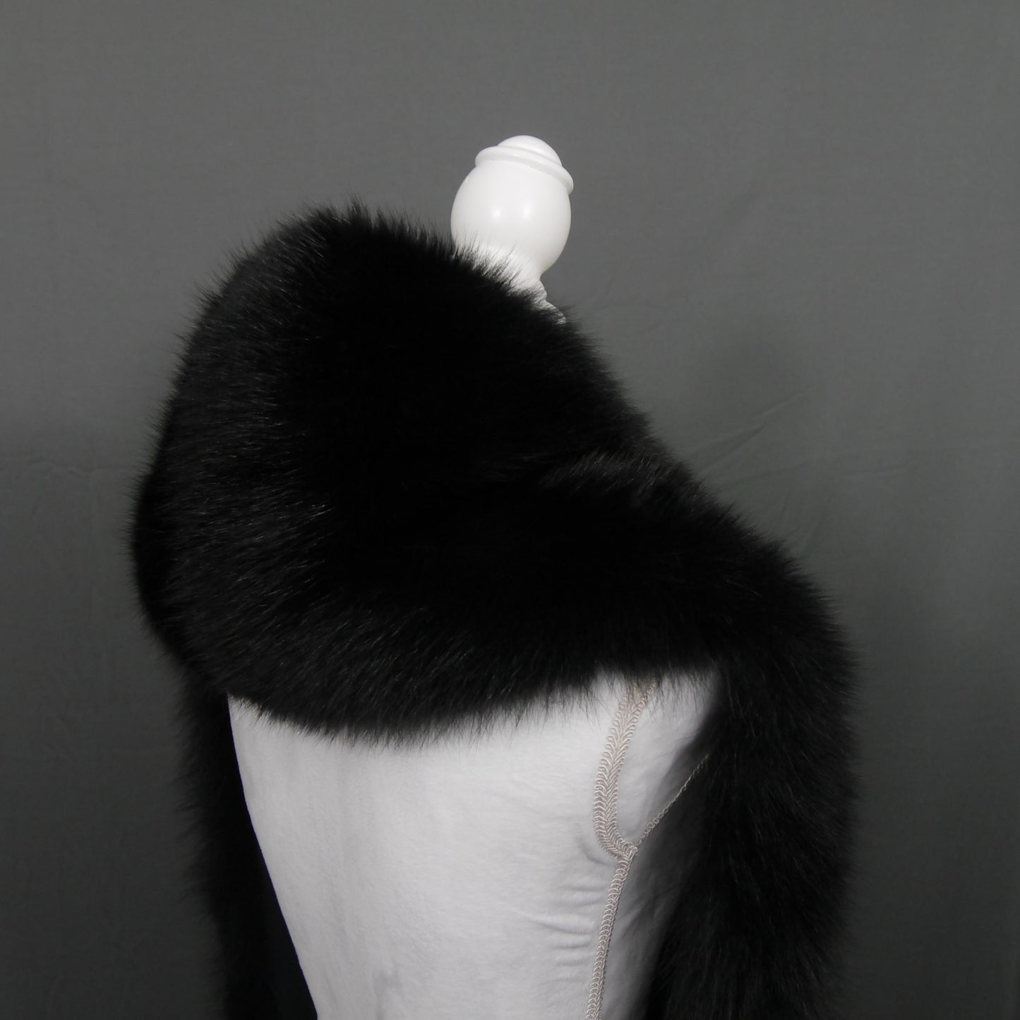 Black fox fur wrap/stole/scarf