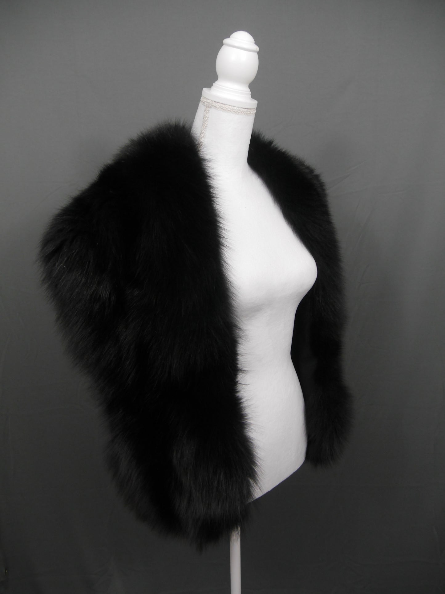 Black fox fur wrap/stole/scarf