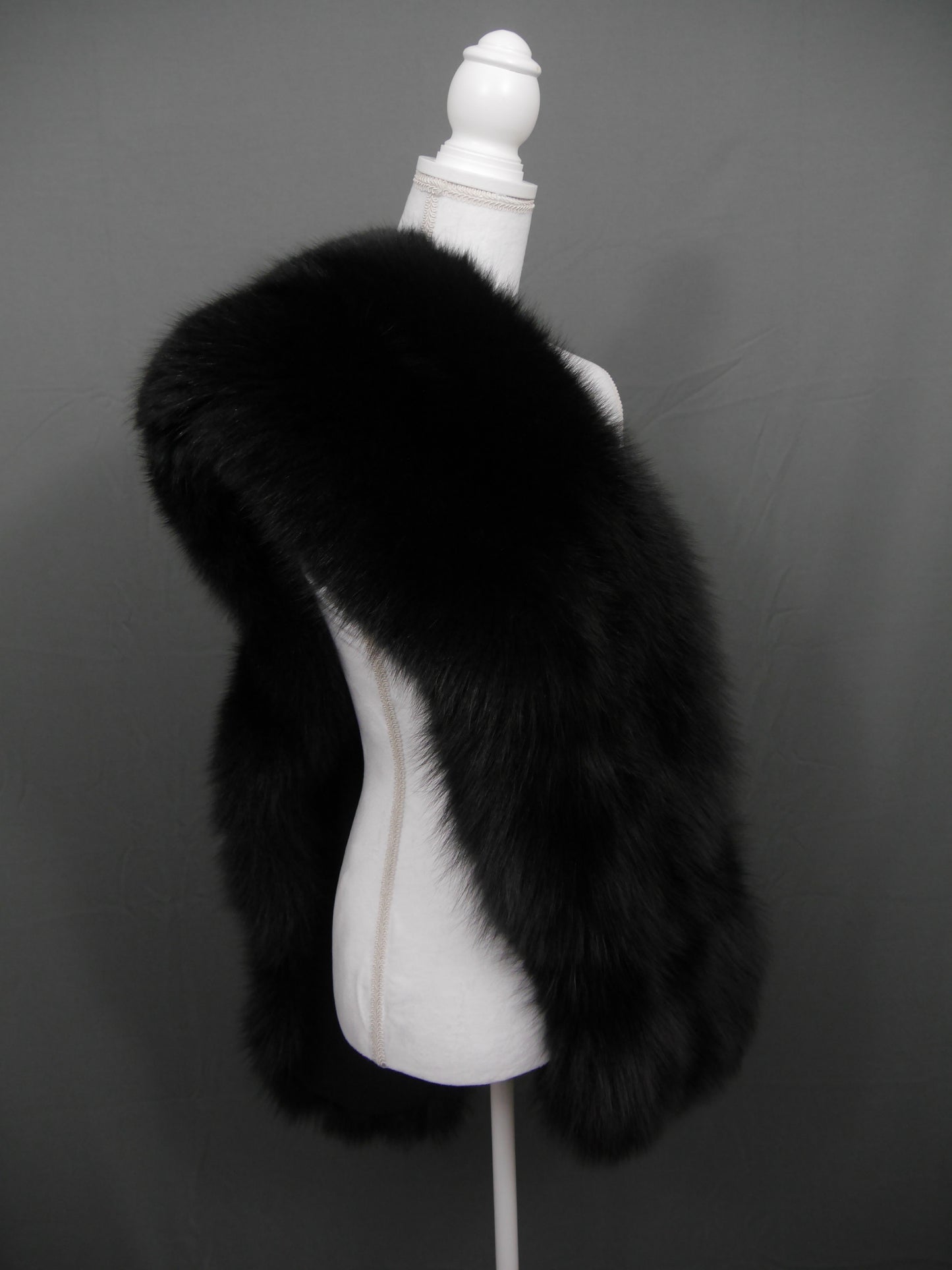 Black fox fur wrap/stole/scarf