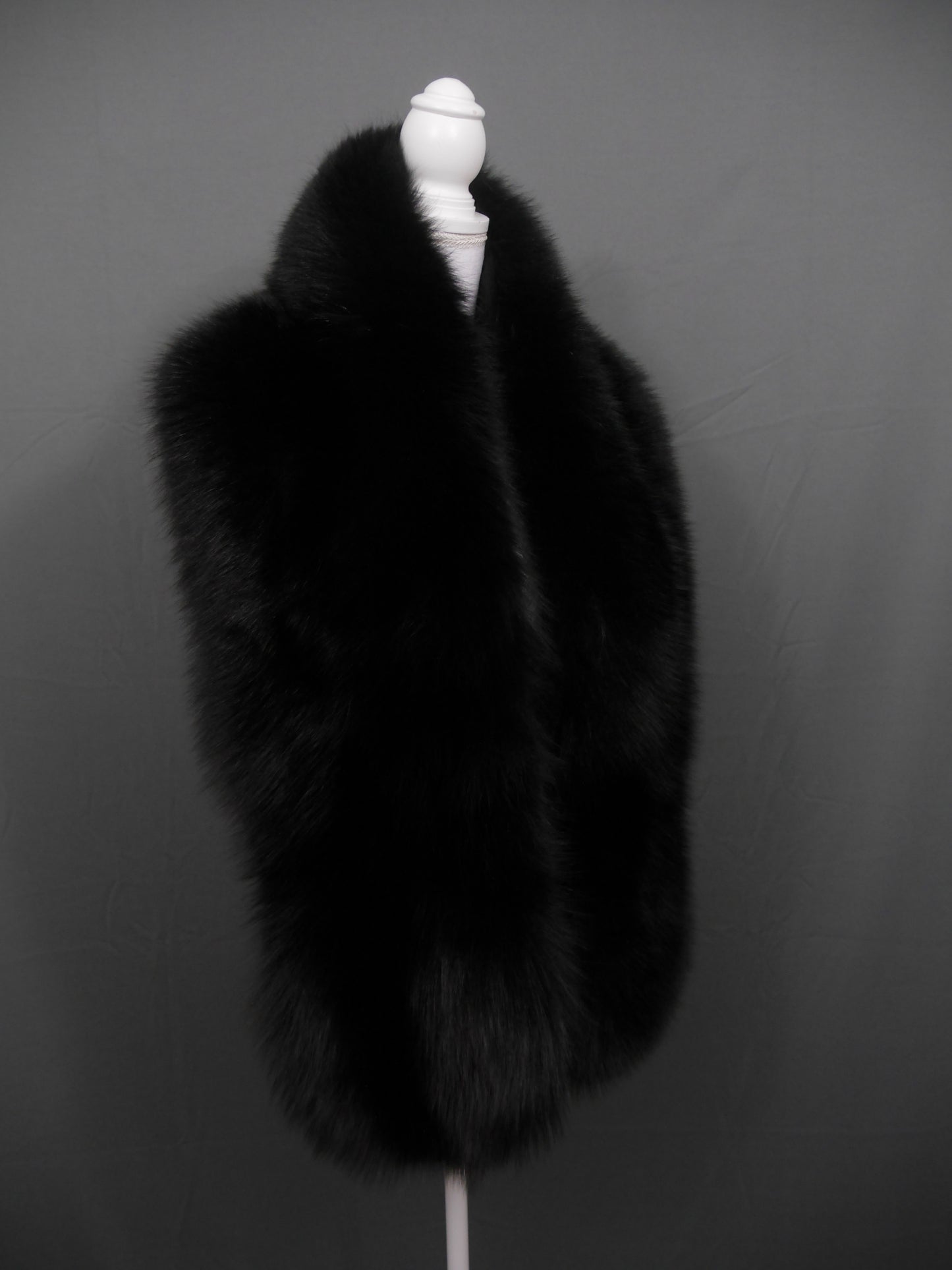 Black fox fur wrap/stole/scarf