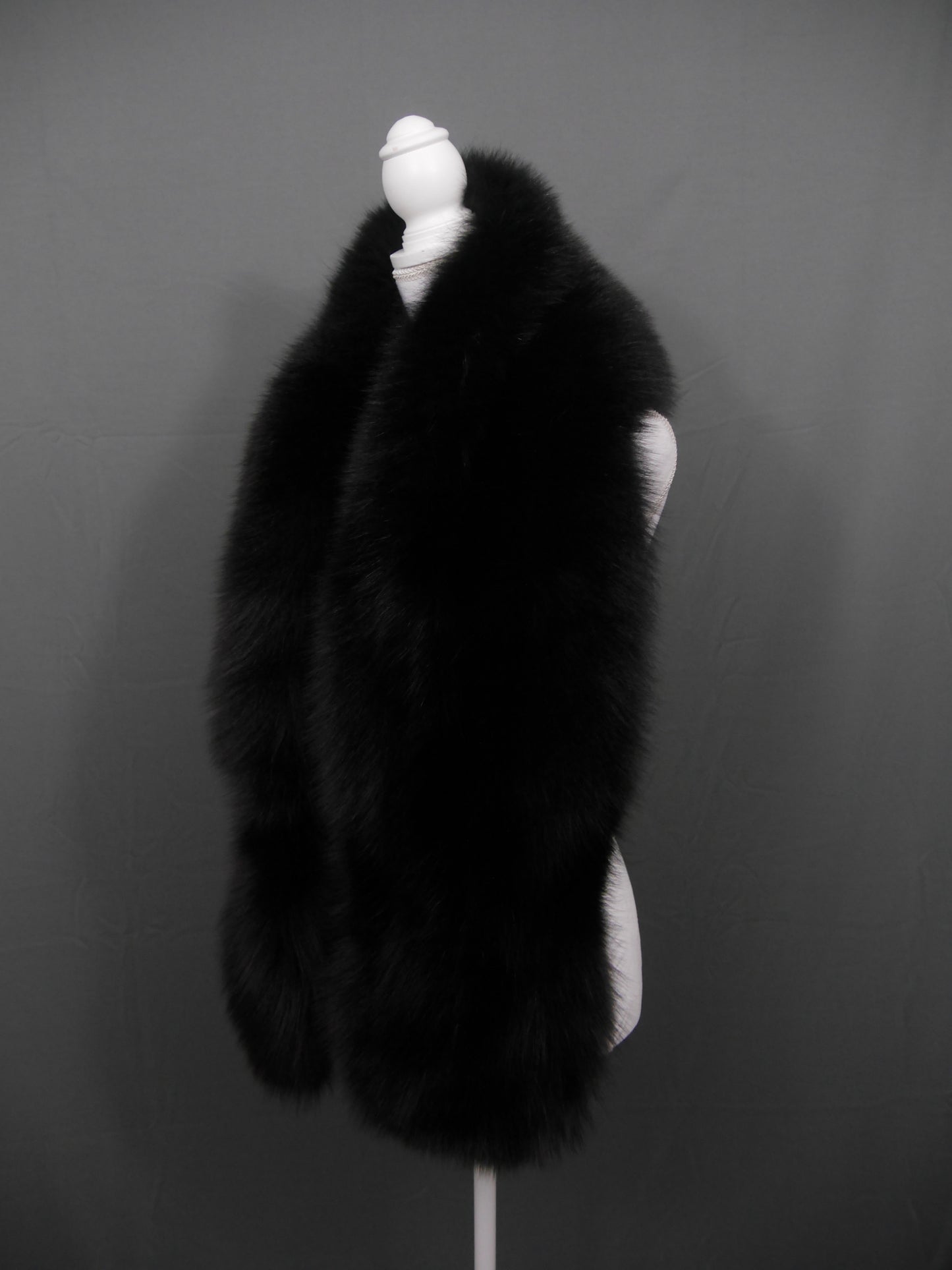 Black fox fur wrap/stole/scarf